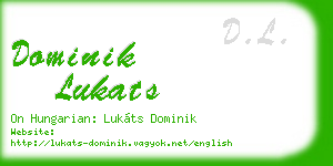 dominik lukats business card